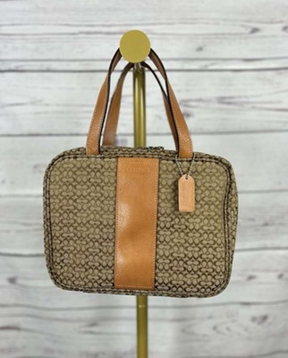 Coach Mini Signature Travel Cosmetic Makeup Organizer Bag